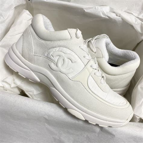 chanel trainers white reflective|chanel shoes for women.